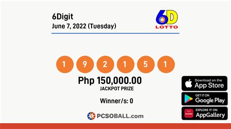 6digit result yesterday
